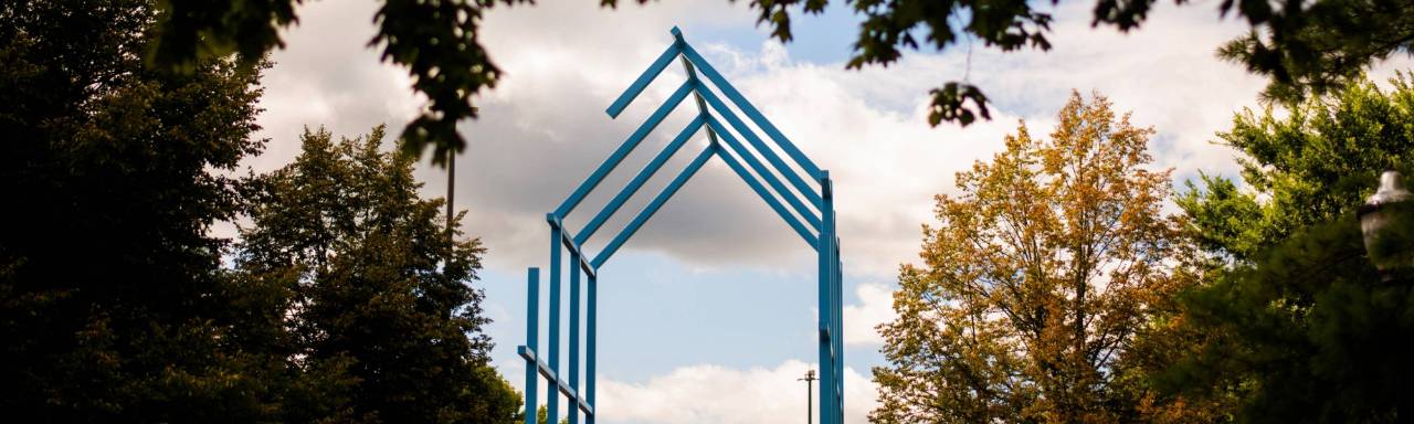 GVSU's Transformational Link on a summer morning